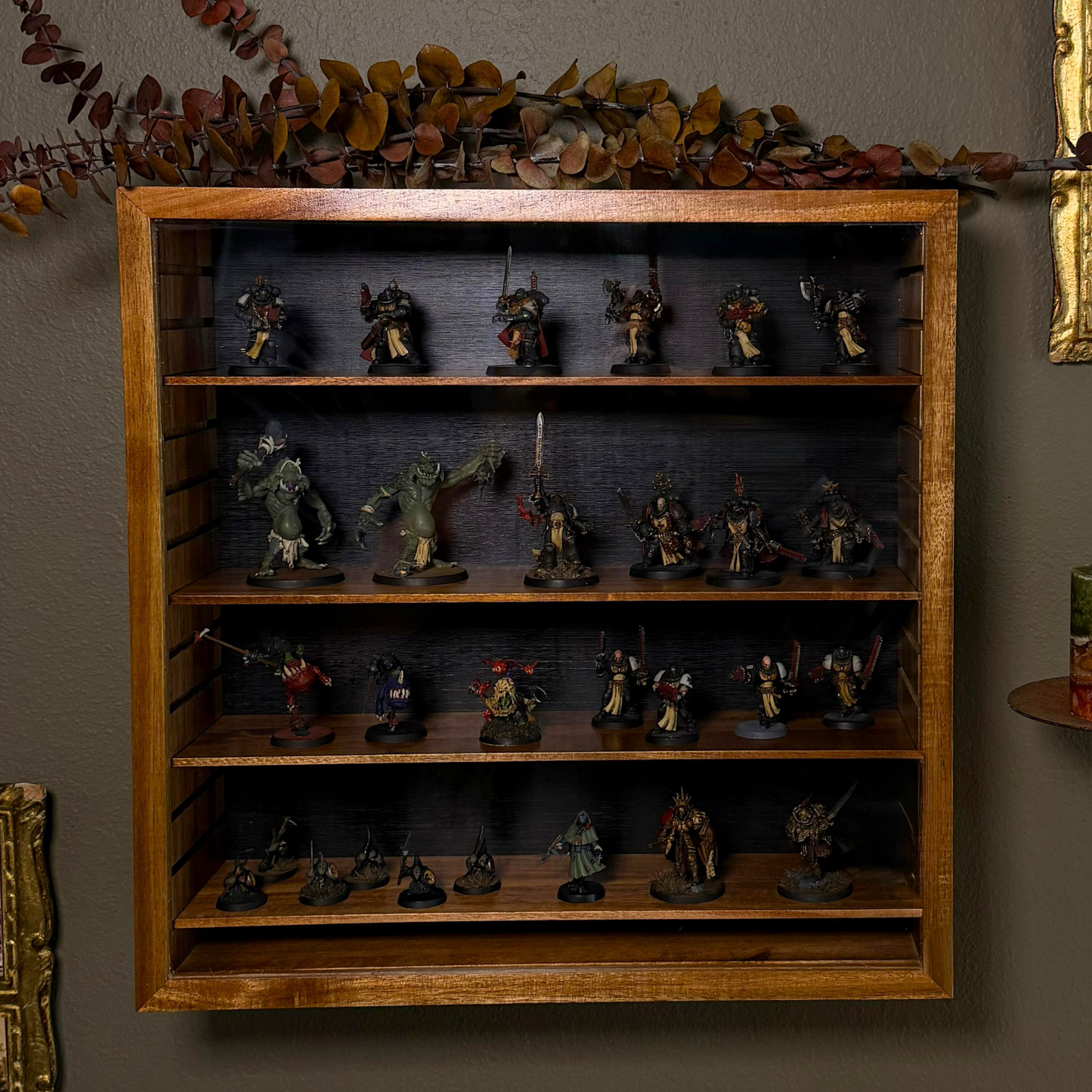 Solid Acacia Miniature Display Cabinet
