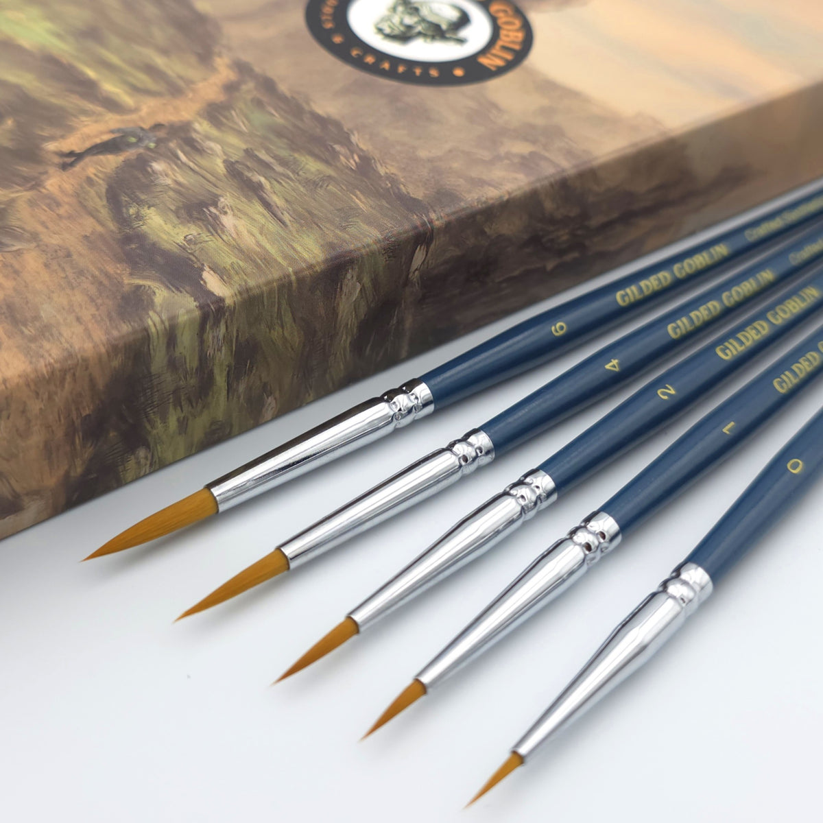 Ebonflame Crafted Synthetic Brush Set – Gilded Goblin Tools & Crafts